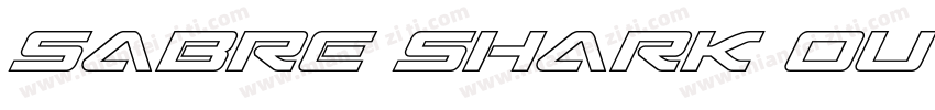 Sabre Shark Outline字体转换